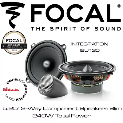 $187.18 • Buy Focal ISU130 - INTEGRATION 130mm / 5.25  2-Way Component Speakers Slim 