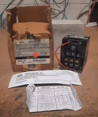 Square D  #8502sb02v02s  Ac Magnetic Nema Size 0 Rated Contactor (3 Ph)  S45 • $149.99