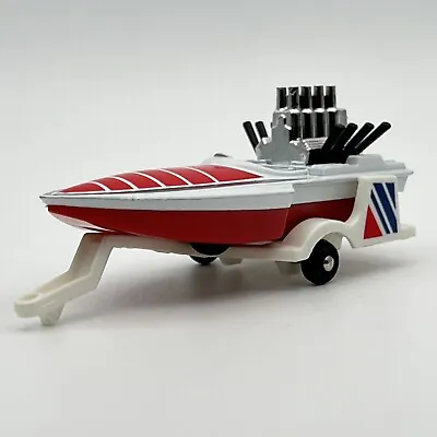 Matchbox Seafire Boat On Trailer White 1:58 Diecast 1989 • £24.99