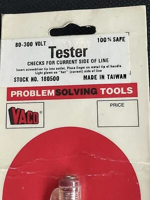 Vintage VACO Screwdriver Tester • $24.99