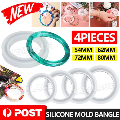 Silicone Mold Casting Mould DIY Bangle Jewelry Tool Kit Resin Bracelet Making AU • $4.85