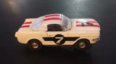 Vintage Aurora T-Jet Slot Car Ford Mustang Fastback White W/ Red Stripes(Runs) • $40