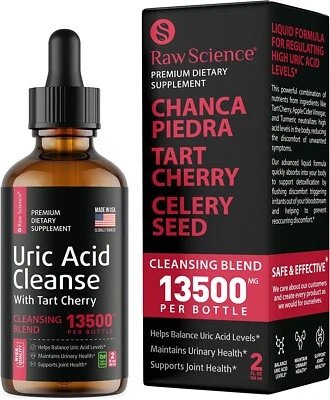 $16.99 • Buy Uric Acid Drops -Chanca Piedra, Tart Cherry Extract, Celery Seed, Dandelion Root