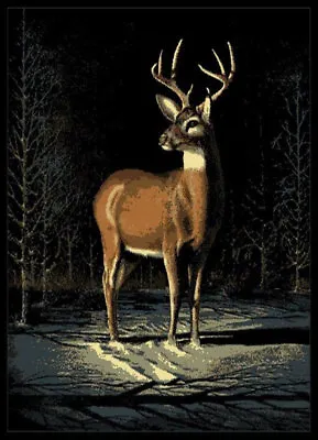 $69 • Buy Wildlife Black Deer Carpet 5x8 Buck Nature Area Rug : Actual 5' 3  X 7' 2 