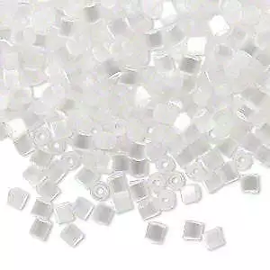 Size 6/0 Silky Eggshell White Matsuno Hex Cut Glass Seed Beads100gm~1700 Beads • $9.95