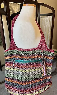 The Sak 30th Anniversary Sequoia Crochet Hobo Shoulder Bag Multi Color Bohemian • $25.25