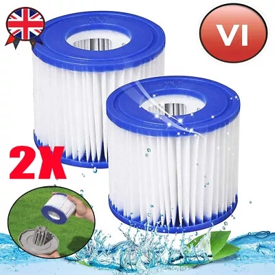 2xNew For Bestway Lazy Lay-Z-Spa Filters VI Cartridge Hot Tub Spa Swimming Pool • £7.79