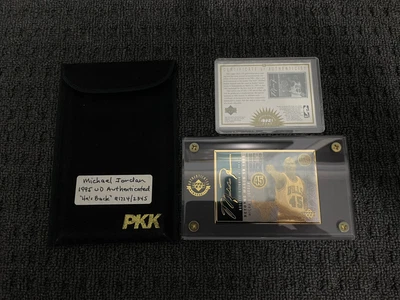 $500 • Buy Ud 24k Gold/nickle-silver Michael Jordan Nba Basketball Card With Certificate