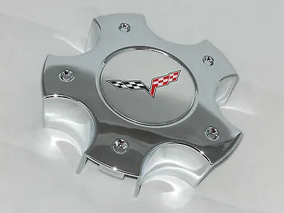 $59.99 • Buy 2006 2007 2008 Chevy Corvette C6 Z06 Wheel Rim Chrome Center Cap W/ Flag Logo 