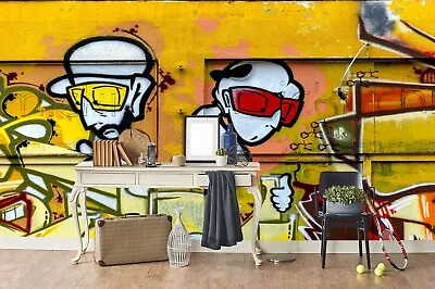 3D Graffiti Street Wallpaper Wall Mural Removable Self-adhesive Sticker 328 • $299.99