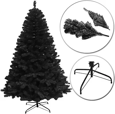 £39.99 • Buy Black Christmas Tree Artificial Xmas Bushy Pine Colorado Spruce 5FT / 6FT / 7FT