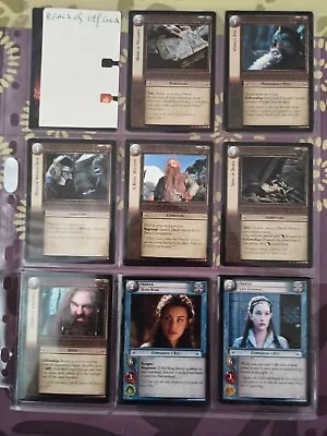 2002 LORD OF THE RINGS LOTR Ccg Realms Of The Elf-Lords Full Set 122 Cards Mint • £170.89