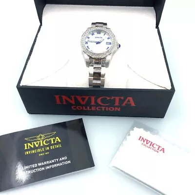 Invicta Collection Fashion Wristwatch Silver Bracelet Band Blue New • $79.99