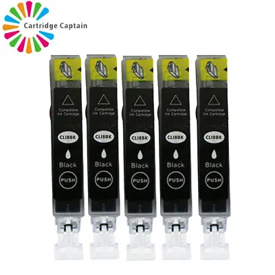 5 Black Ink Cartridge For Canon Pixma IP4200 IP5100 IX5000 MP610 MP800 MP830 • £4.46