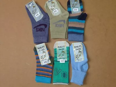 6 Pairs Asstd Baby Boys Socks.shoe Size 3 -5.5   (18 -24 Months ) • £2.99