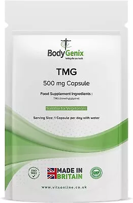 TMG 500mg Capsules Hear Health Immunity Booster Vegan Natural Food Supplement • £9.99