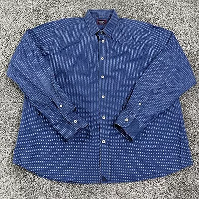 $24.99 • Buy Untuckit Shirt Mens Extra Large Blue Dot Button Up Long Sleeve Cotton Casual