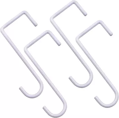 Vinyl Fence Hooks 2X6 InchFence Hangers Patio Light Hooks4 Pack Patio White Po • $13.84