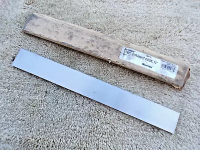 Starrett 380-12 Steel Straight Edge No Bevel 12 In; M15 • $69.95