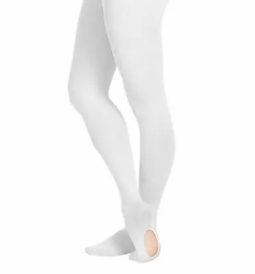 £7.95 • Buy Ballet Tights Girls Women Convertible Transition  Footed Dance Tight White