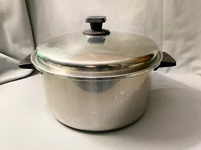 Vtg Rena Ware 6 Qt. Stock Pot Dutch Oven With Lid 3 Ply 18-8 Stainless Steel USA • $30
