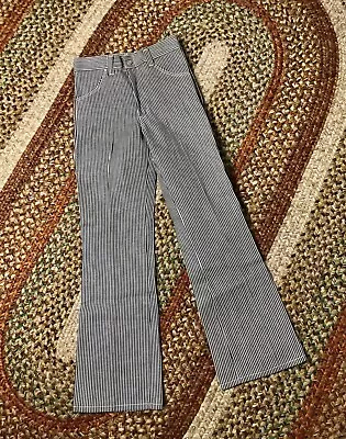 Deadstock 1970’s Wrangler Hickory Stripe Flare Western Jeans Women Slim 26 • $150