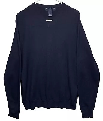 Davis & Squire Extra Fine Merino Wool V-Neck Pullover Jumper Sweater Mens Large • $8