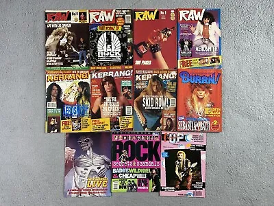 RAW Magazine 1980s 1990s Led Zeppelin Aerosmith Sebastian Bach Rock Metal Lot 11 • $77