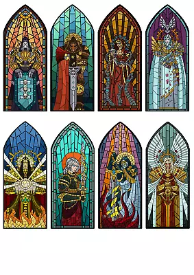 Gothic Stained Glass Walls For Wargaming Terrain Building - Free Postage • £9.95