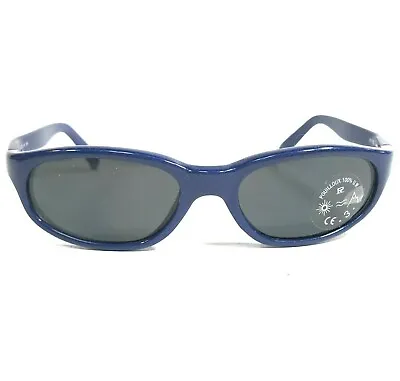 Vaurnet Kids Sunglasses POUILLOUX B700 Blue Round Frames With Gray Lenses • $59.99