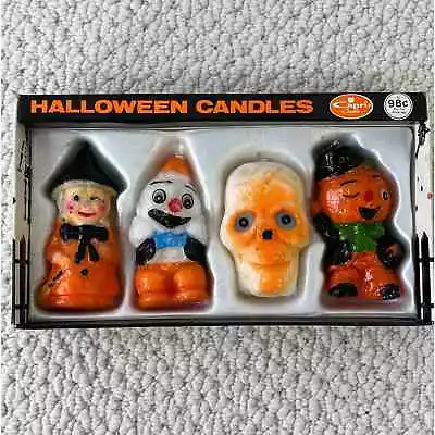 Vintage Halloween Candles Capri Candle Company Made In Japan Set Of 4 Unburned • $25