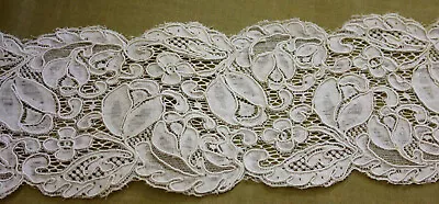 Vintage French Cotton Lace Sewing Trim 4   By  1 Yard White Color • $6.49