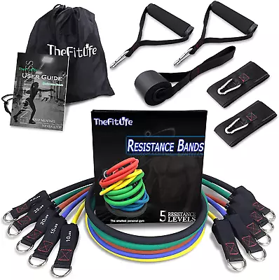 $42.76 • Buy 5x Resistance Bands Set Home Gym Exercise Workout Tubes With Handles Door Anchor