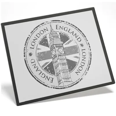 Placemat Mousemat 8x10 BW - London England UK Big Ben Union Jack  #40490 • £8.99