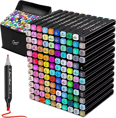 120 Colors Marker Pens Set Permanent Art Marker Pen Dual Tip Painting Artist Pen • £19.89