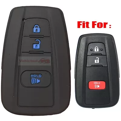 Fit Toyota C-HR Prius RAV4 Corolla 3 Button Remote Silicone Key Fob Cover Case • $4.96