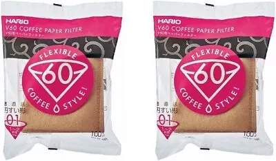 V60 Paper Coffee Filters Single Use Pour Over Cone Filters Size 01 Natural 200pc • $26.50