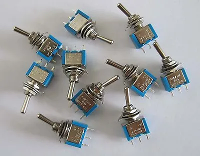 10x SPDT Guitar Mini Toggle Switch 2-Position ON/ON 3 PIN Car/Boat Switches • $8.69