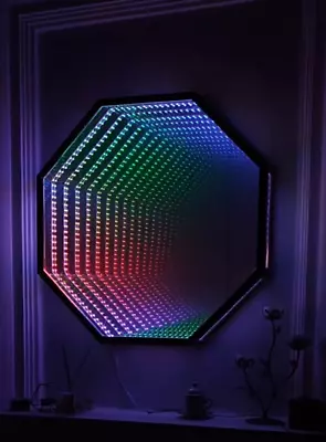 Vintage Octagonal Animated Porthole Infinity Mirror Light (CHECK THE VIDEO) • $950