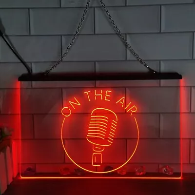 On The Air Radio Microphone Recording LED Neon Light Sign For Studio Club Room • $23.99