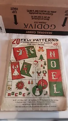 Vintage Mccalls Felt Craft Patterns.Christmas And Other Projects. • $12