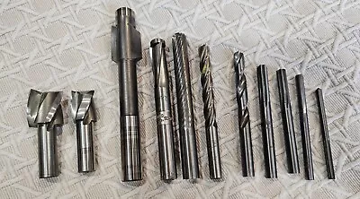 Lot MACHINIST TOOLS LATHE MILL  Taper Shank Counterbore End Mill Reamer Drill  • $129