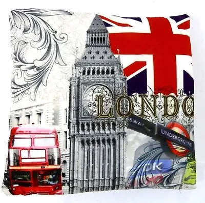 London Scene Abstract Printed Cushion Cover London Novelty • £3.99