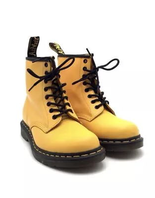 Dr. Martens Men's 1460 Yellow Round Toe Lace Up Combat Boots - Size 8M • $14.99