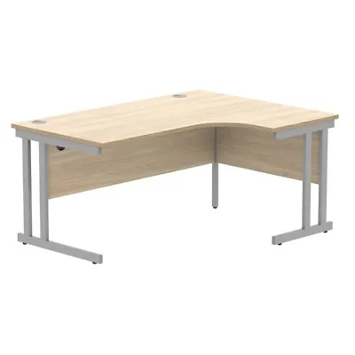 Corner Cantilever Office Desk Right Or Left Hand Beech-Grey Oak-Oak Or White MFC • £229