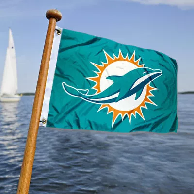 Miami Dolphins Small Mini Boat And Cart Flag • $20.95