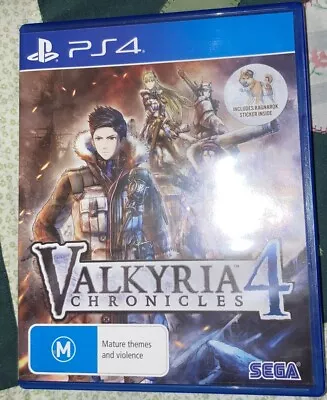 Valkyria Chronicles 4 PS4 Playstation 4 Oz Seller • $23