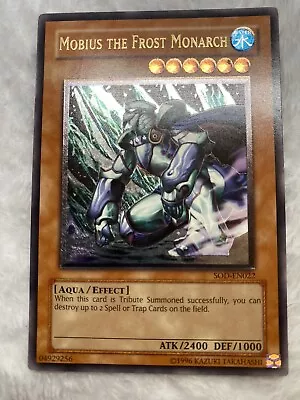 Yu-Gi-Oh Mobius The Frost Monarch Unlimited Edition Ultimate Rare (SOD-EN022) HP • $65