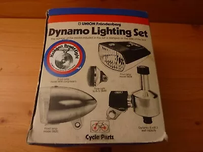VINTAGE UNION DYNAMO BICYCLE LIGHTING SET 9839 Made In Germany  NEW In Box • $47.34