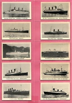 Murray: Steam Ships 1939 Full Set 25 Cigarette Cards • £7.99